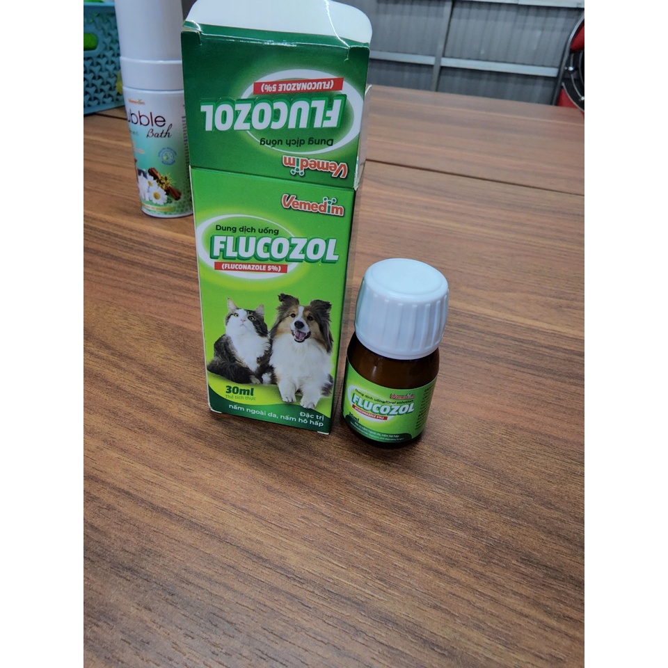 Thuốc chữa nấm cho chó mèo Flucozol Vemedim, Dung dịch uống chữa nấm ngoài da và nấm hô hấp - 30ML