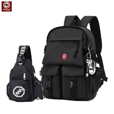 Combo Balo Ulzzang Hàn Quốc Thời Trang HR284 & Túi Đeo Chéo Cá tính HARAS HR127
