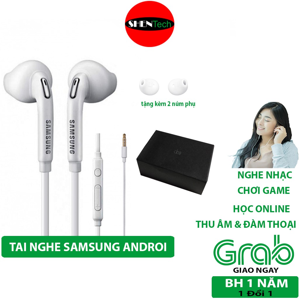 Tai Nghe nhét tai có dây 3.5mm rắc tròn tích hợp cho các dòng androi SS s7  s8 s9 s10 note s6 Bảo hành 1 năm freeship