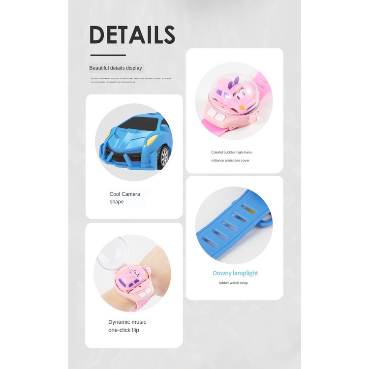 Trẻ em Phim hoạt hình Mini RC Điều khiển từ xa Ô tô Đồ chơi Đồng hồ Điện Cổ tay Có thể sạc lại Cổ tay Ô tô Đua xe Đồng hồ Cho Bé trai Cô gái Quà tặng