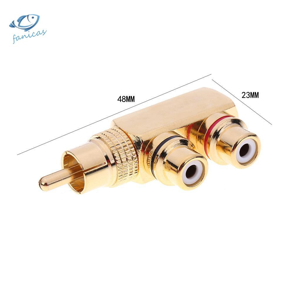 Đầu Chuyển Đổi Rca 1 Male Sang 2 Female Av Audio