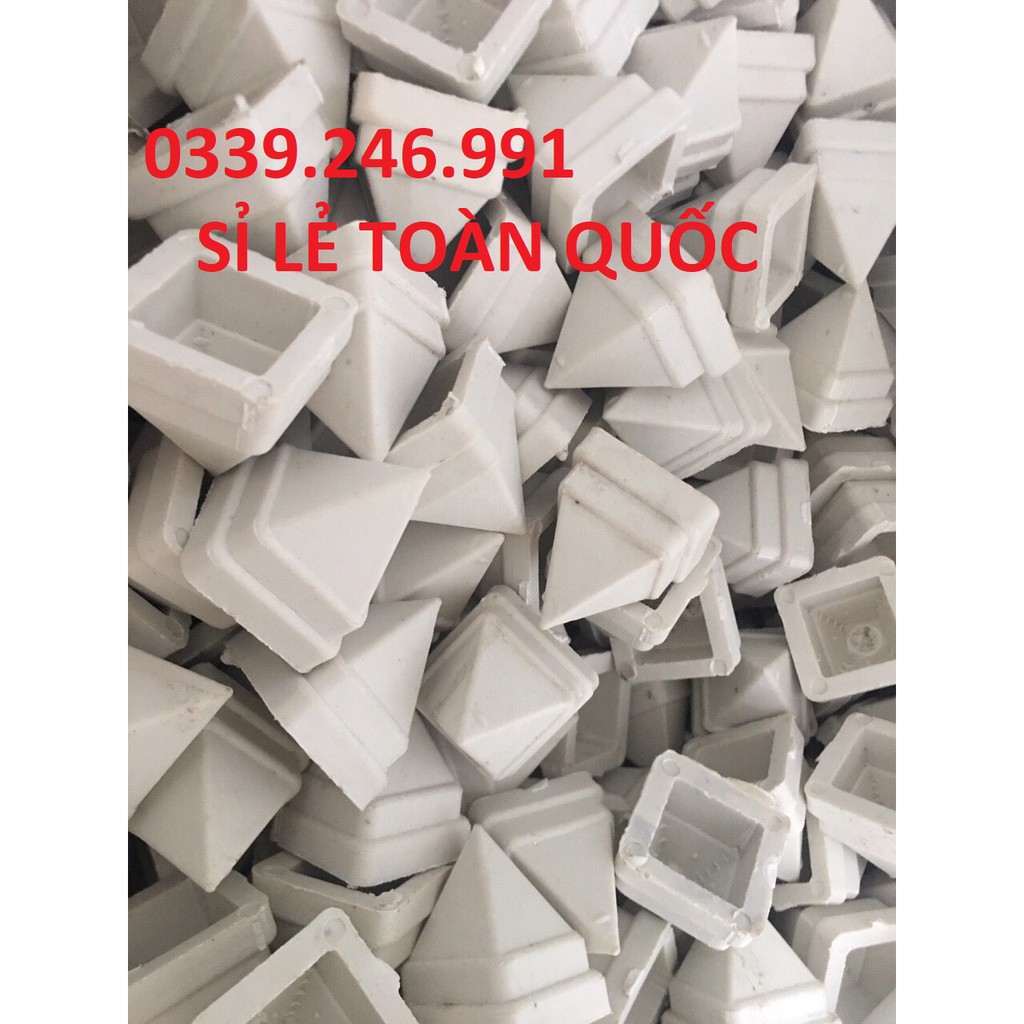 bộ 10 chiếc vuông 20x20 mũ nhọn chụp hàng rào, mũi giáo, mác nhọn v20, chụp rào cổng, nút trang trí