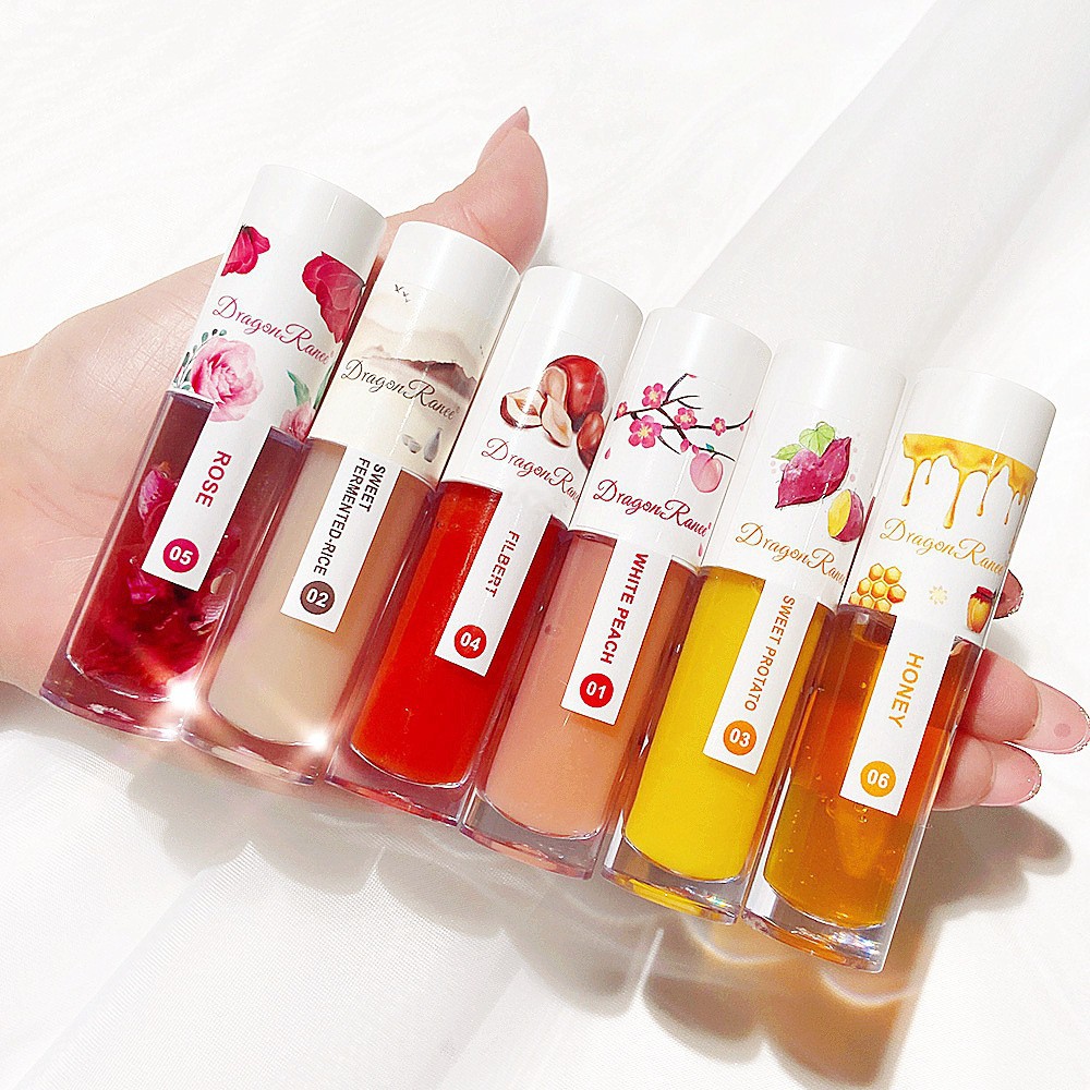 [Hàng mới về] Tinh dầu hoa hồng dưỡng ẩm không màu độc đáo cho môi