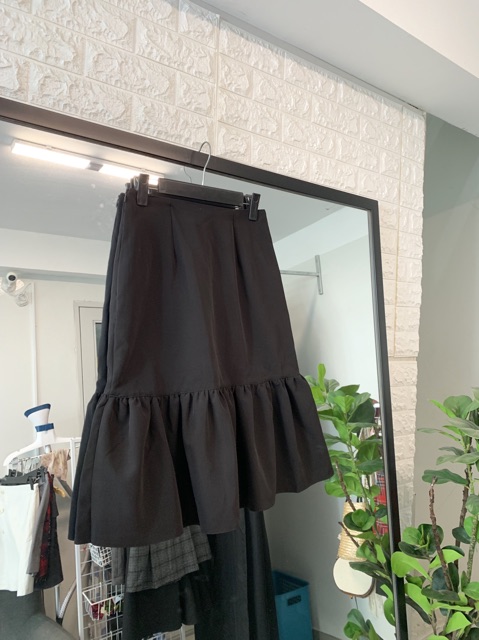 Chân váy dài nhún tầng
