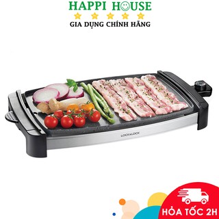 Bếp nướng điện lock&lock ejg211blk, hàng chính hãng, bảo hành 12 tháng, chống dính, 5 mức chỉnh nhiệt - happi house