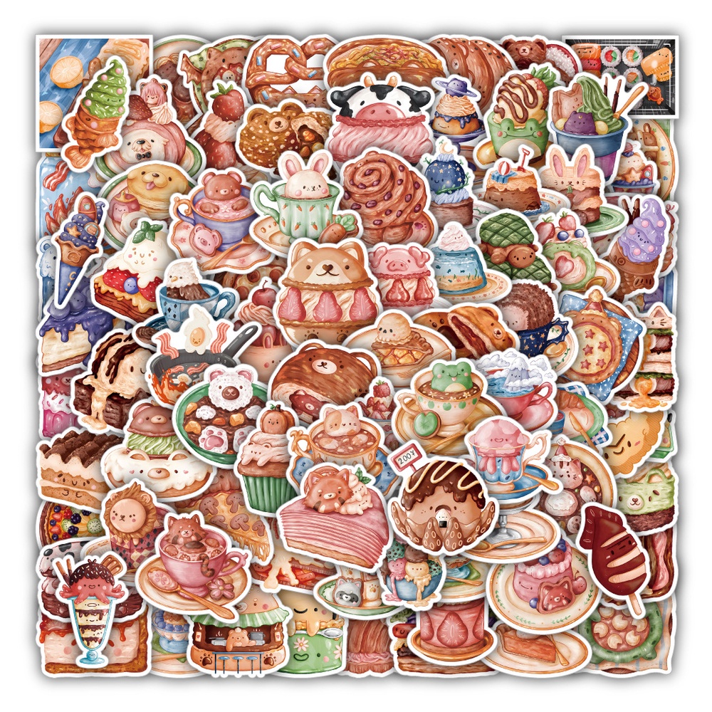 Bộ 100 / 50 Miếng Dán Hoạt Hình Dễ Thương