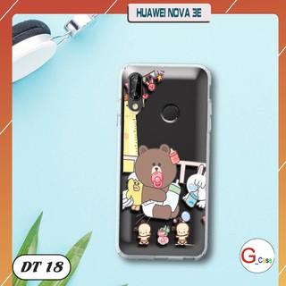 Ốp lưng Huawei Nova 3e dẻo trong in hình