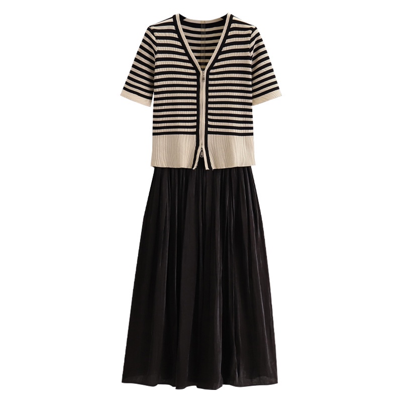 P16879 Set áo và chân váy nữ hè cho người mập hàng nhập