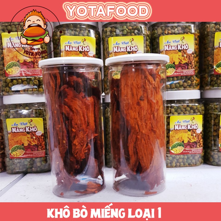 Khô bò miếng loại 1 siêu ngon ( Thơm ngon đậm vị ) | hủ pet 300gr | Yotafood