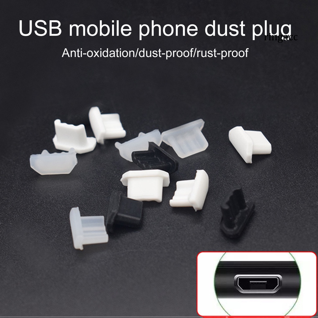 Bộ 5 Nút Bịt Chống Bụi Cổng Sạc Usb Cho Điện Thoại