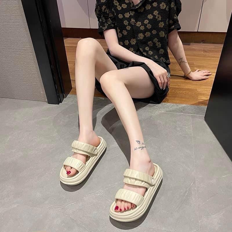 Giày sandal độn đế quai nhún siêu xinh hothit