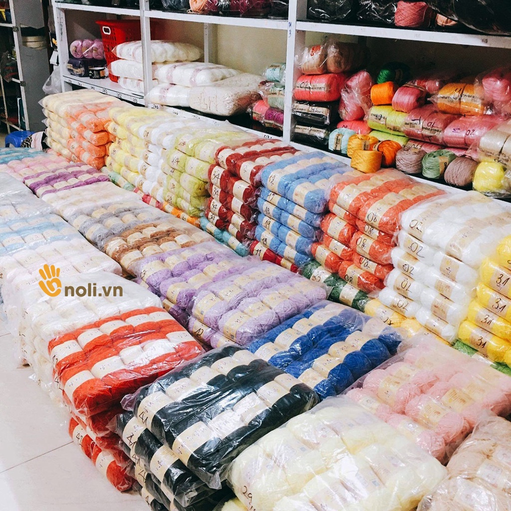 Len nhung 2mm đan móc thú bông, khăn, áo, váy siêu mềm mịn, không rụng lông, bảng màu đa dạng 50g nội địa Trung