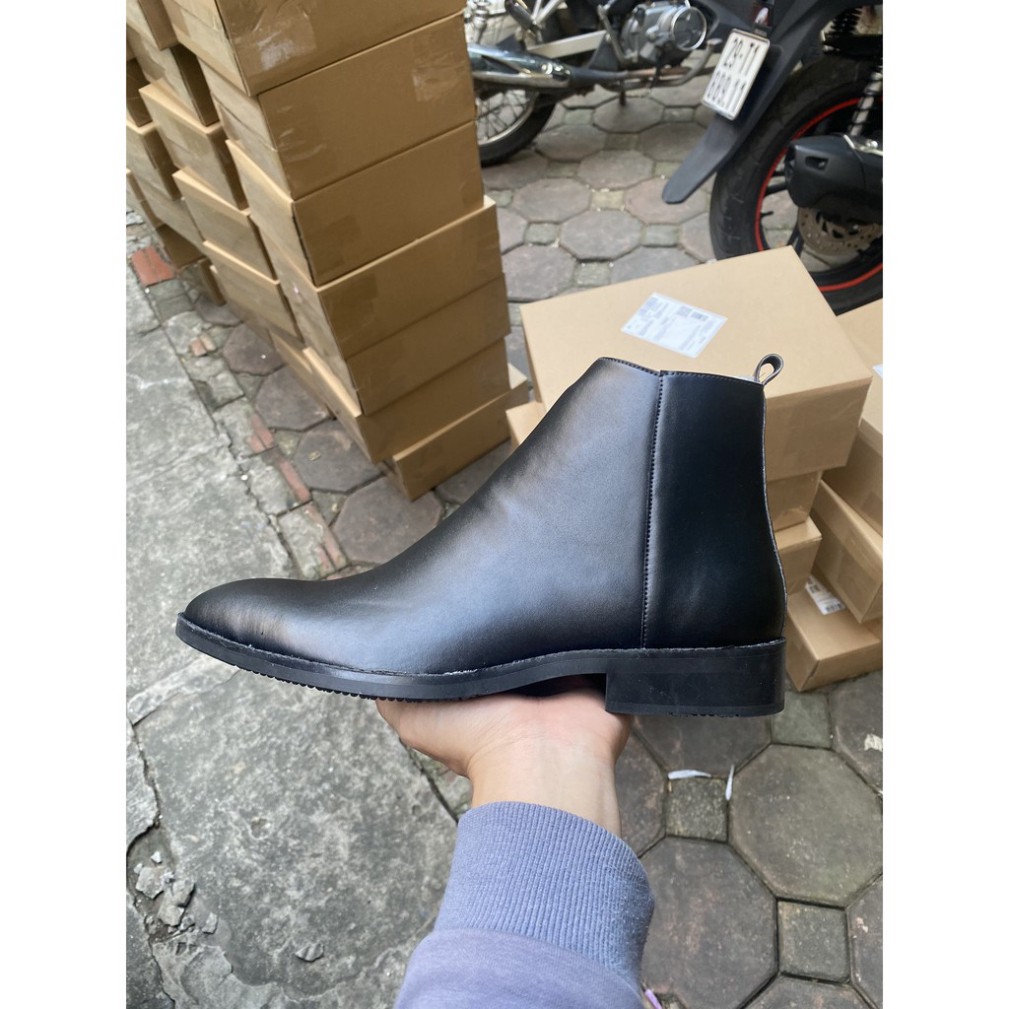 Giày Zip boots chất liệu da bò thời trang nam phong cách thanh lịch | BigBuy360 - bigbuy360.vn