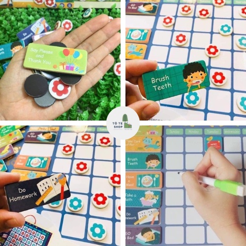 Bảng khen thưởng nam châm , bảng bé ngoan giúp bé rèn luyện tính kỉ luật, tạo thói quen mới
