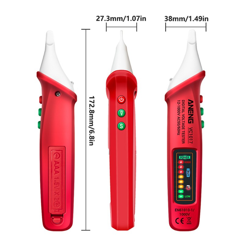 Bút Đo Điện Áp Kỹ Thuật Số Cảm Biến Thông Minh Kiss Aneng- Vc1017 12-1000v Ncv