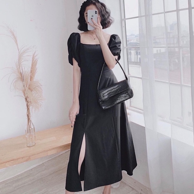 Đầm thiết kế cổ vuông