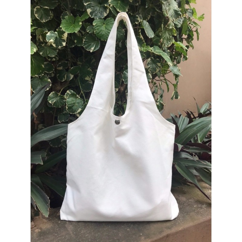 Túi xách tote vải canvas quai liền thân