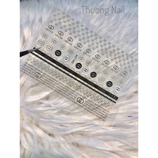 Sticker nail hình dán móng stick logo , thương hiệu hot
