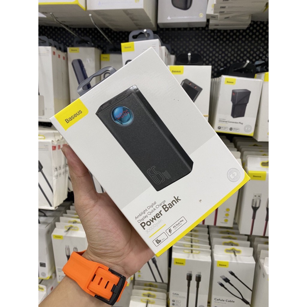 Pin Dự Phòng Baseus 30000mAh Sạc Nhanh PD/Type-C 3.0 Công Suất Max 65W/Hoco J110A 60000mah 65W sạc cho Laptop
