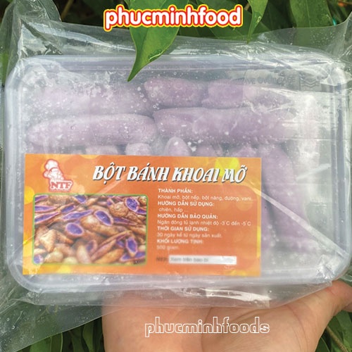 Bột Bánh Khoai Mỡ Chiên làm sẵn tiện lợi 18~25 thanh 1 hộp 500gram
