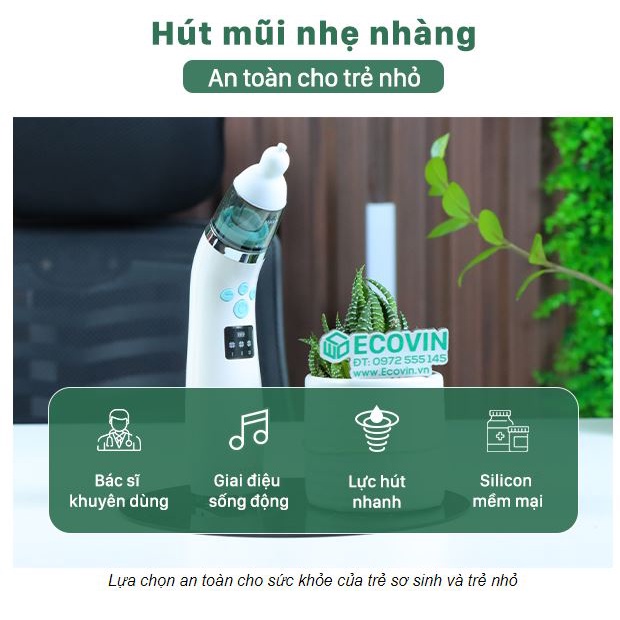 Máy Hút Mũi Cho Bé, Máy Hút Dịch Nhầy Mũi Trẻ Em Thông Minh GM64