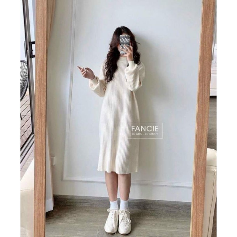 Đầm len midi suông cho nữ | BigBuy360 - bigbuy360.vn