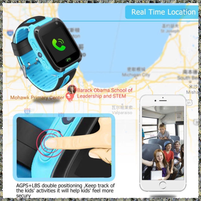 Đồng hồ thông minh SOS định vị GPS tránh lạc trẻ cho Android iOS