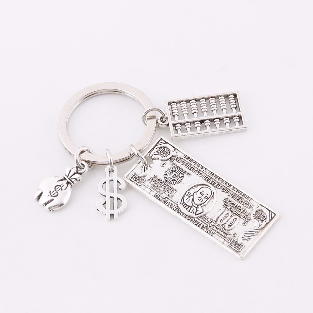 Móc Khóa Hình Tờ Tiền 100 Đô La Làm Bằng Thủ Công