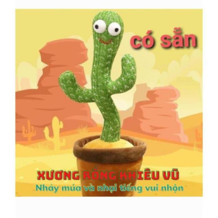 Cây Xương Rồng Nhồi Bông Nhảy Múa Vui Nhộn Cho Bé