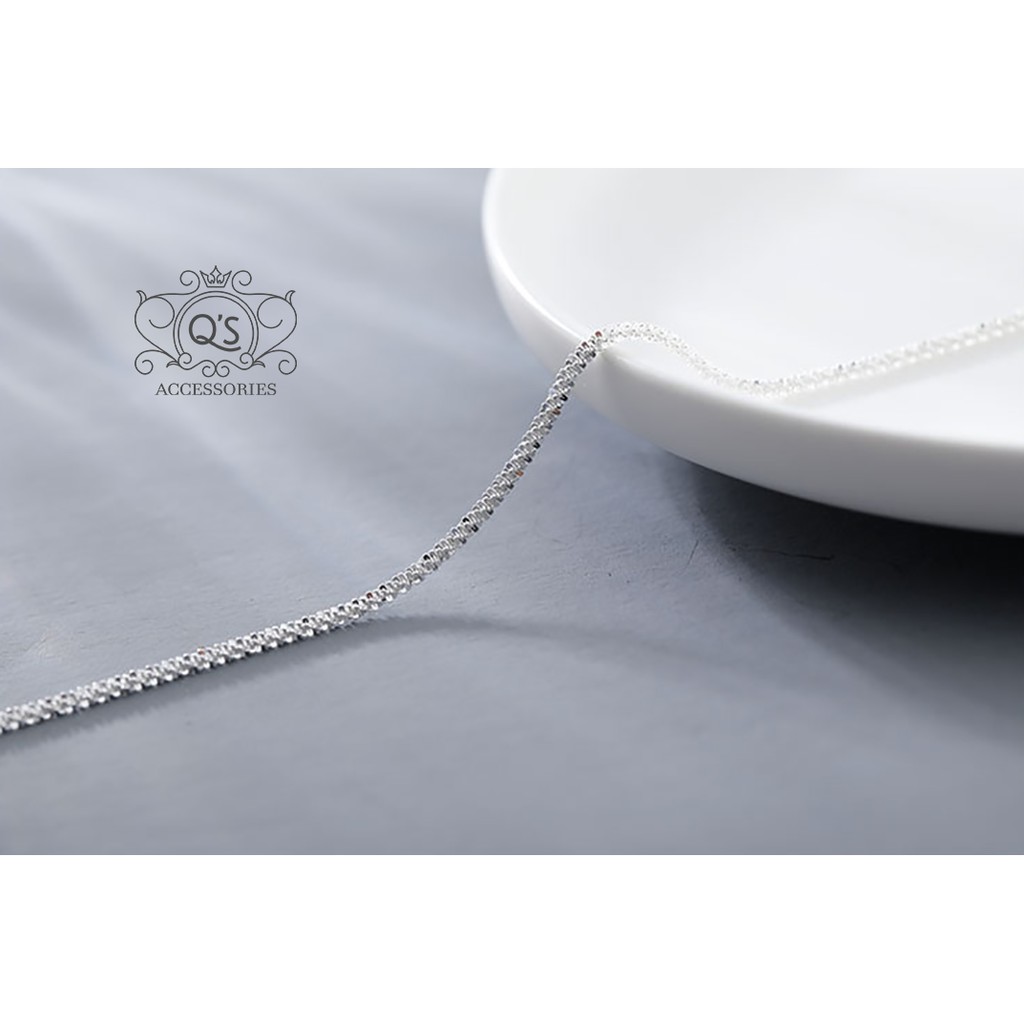 Lắc chân bạc xù vòng chân sequin kim tuyến S925 TWIST Silver Anklet QA SILVER - CÓ GIÁM ĐỊNH BẠC 925 | BigBuy360 - bigbuy360.vn