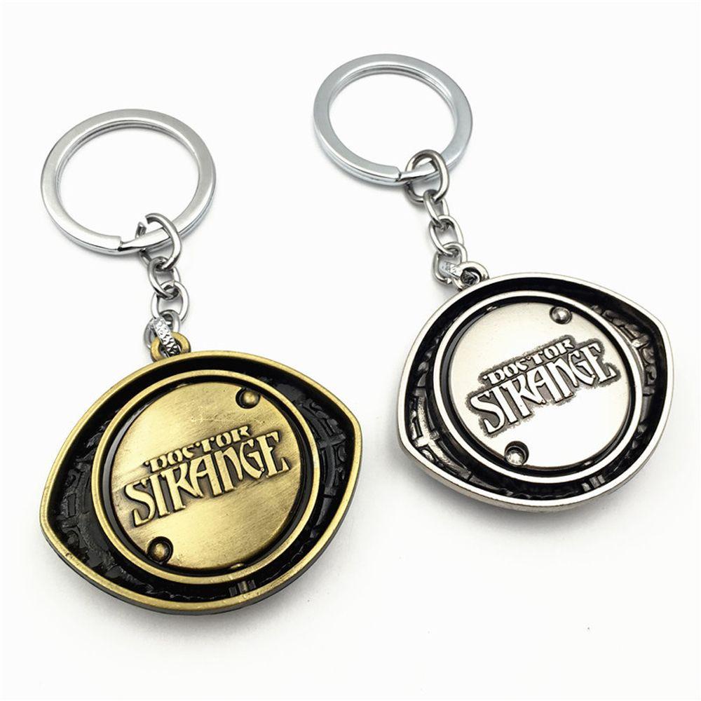 SWEETJOHN High Quality Doctor S. Keychain Key Chain Rotatable Pendant Keyring Doctor Strange Keychain Movie Trendy Metal Key Holder Eye Pendant Creative Car Pendant The Avengers Keyring