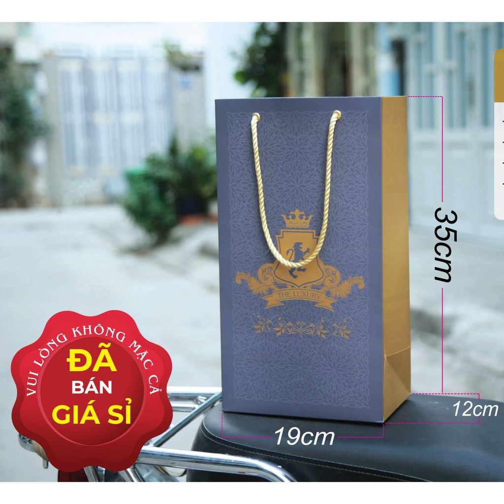 CHUYÊN SỈ_Mẫu 21 Combo 10 túi giấy đựng rượu size 35x19x12cm | BigBuy360 - bigbuy360.vn