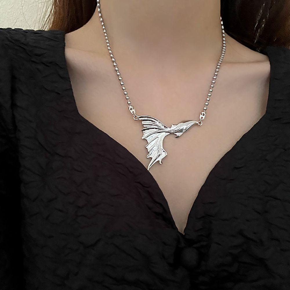 ANEMONE Set Vòng cổ Và Đôi Khuyên Tai Hình Cánh Bướm Thiết Kế Ấn Tượng