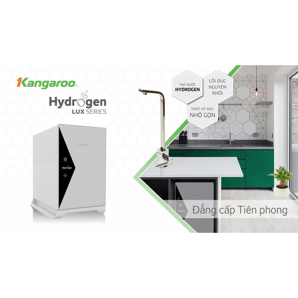 Máy lọc nước Hydrogen Kangaroo RO 5 lõi UNDERSINK thân vỏ trắng KG100HU