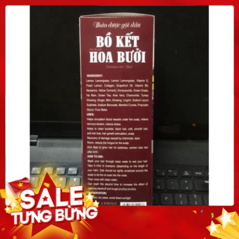 [FREE SHIP] Dầu gội thảo dược bồ kết hoa bưởi chiết xuất từ thiên nhiên, ngăn rụng tóc và nhanh mọc tóc hàng Việt Nam 