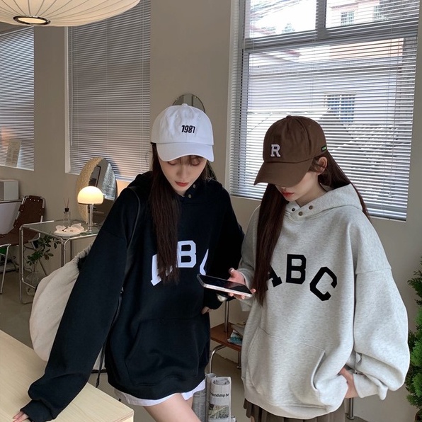 Áo Khoác Hoodie Nỉ Có Mũ Form Rộng ABC Nhiều Màu Unisex Nam Nữ Ulzzang