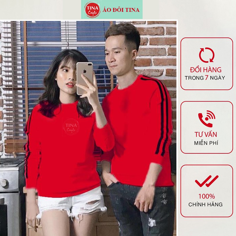 Áo đôi thu đông đẹp Áo thu đông đôi chất thun cotton 100%