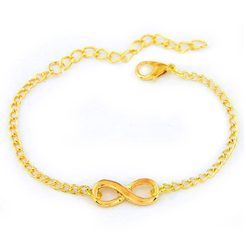 Vòng tay kim loại hình kí hiệu vô cực (5 màu)