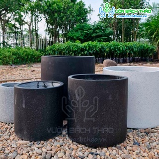 Chậu đá mài trụ tròn 30*30cm