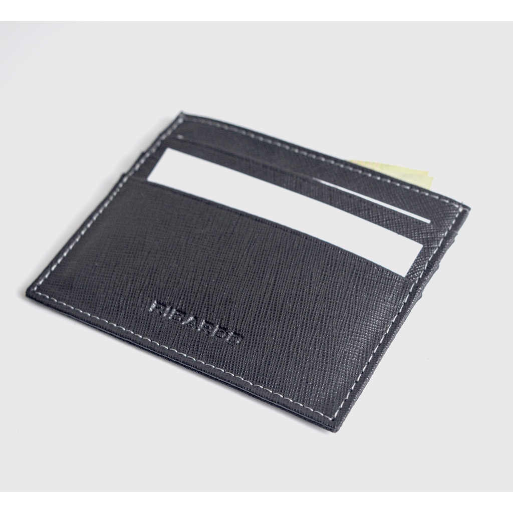 Ví nam mini da bò saffiano cầm tay card holder nhỏ gọn, Bóp da nam đựng card,đựng thẻ da bò sịn bảo hành 24 tháng- V106