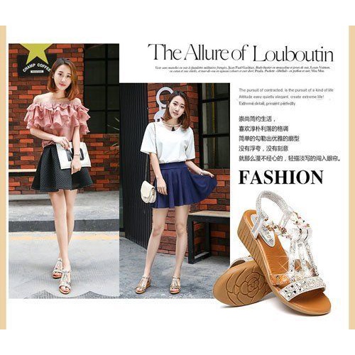 Giày Sandal Cao Gót Đế Mềm Đính Đá Chống Trượt Thời Trang Mùa Hè Dành Cho Bạn Nữ 2022