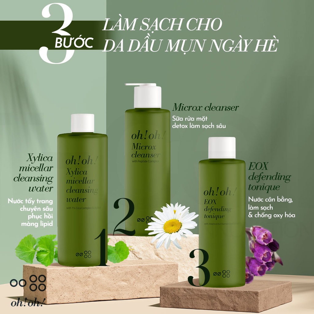 Sữa Rửa Mặt Detox Làm Sạch Sâu Cho Mọi Loại Da oh!oh! Microx Cleanser