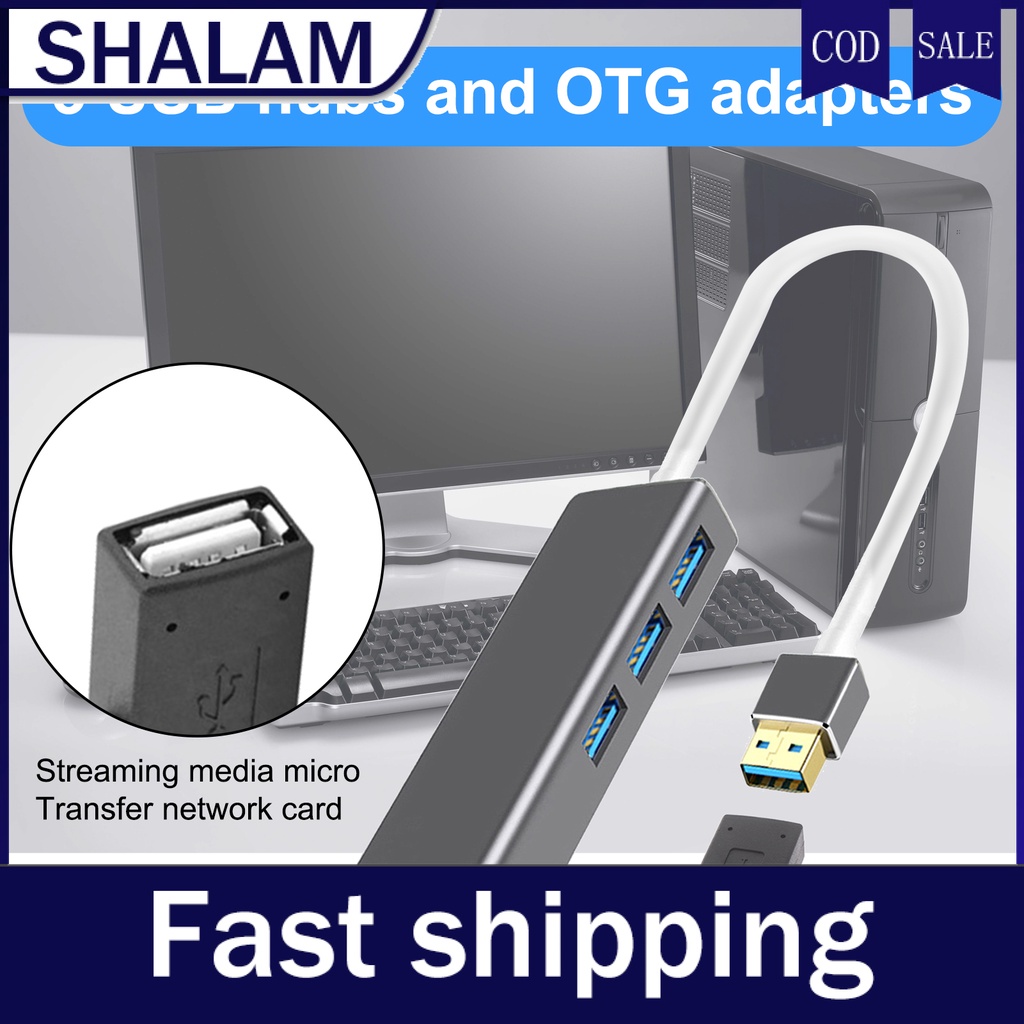 Bộ Chuyển Đổi Mạng LAN 10/100Mbps Micro USB Sang RJ45 LAN 3 USB Hub OTG Chuyên Dụng