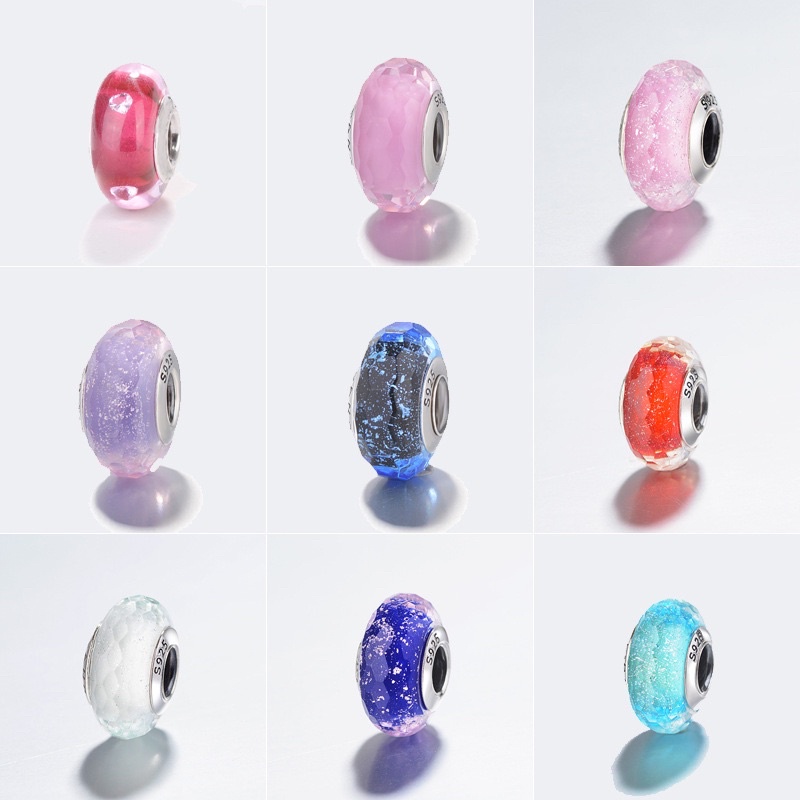 CHARM PAN ALE THUỶ TINH NHIỀU MÀU BẠC S925 THUẦN KHIẾT HÀNG CAO CẤP