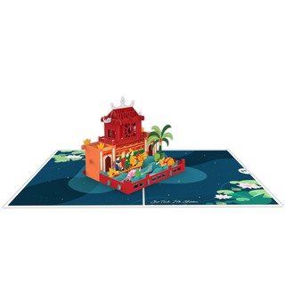 Thiệp 3D pop up Rối Nước