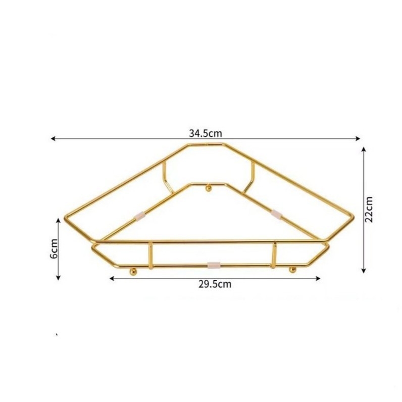 Kệ góc Tam giác để đồ nhà tắm (CS12) chất liệu Khung thép chống rỉ + gốm sứ cao cấp để mĩ phẩm sang trọng