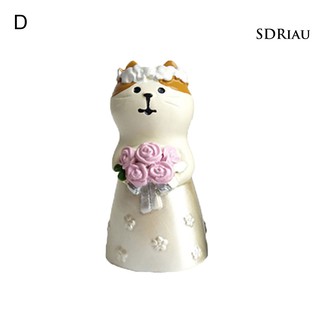 Mô Hình Chú Mèo Và Cô Dâu Chú Rể Đáng Yêu Dùng Để Trang Trí Nội 