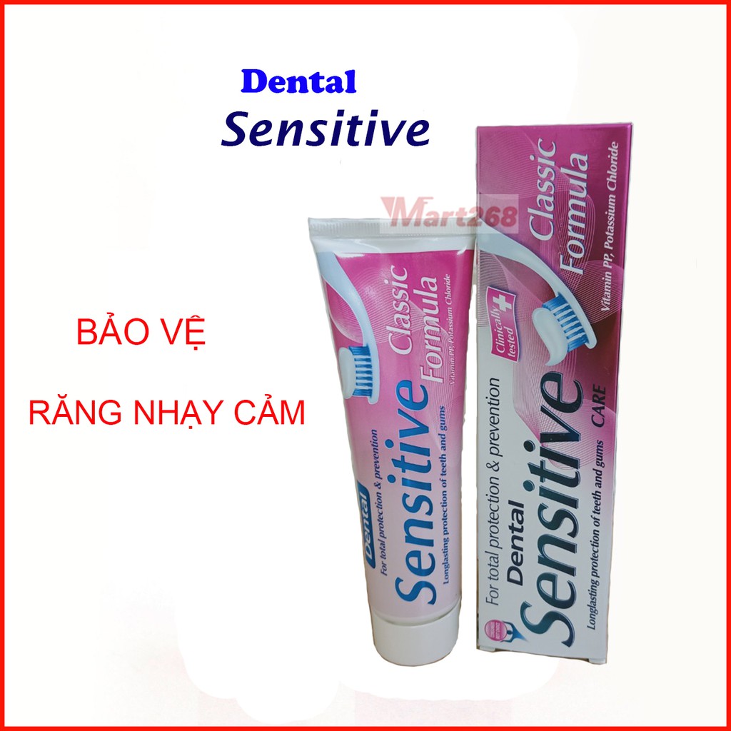 Kem Đánh Răng Dental Sensitive 100M lTrắng Sáng, Chắc Răng, Giảm Ê Buốt, Bảo Vệ Toàn Diện Răng Nhạy Cảm