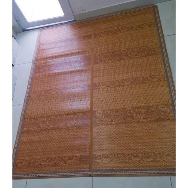 Chiếu trúc tăm vân gỗ in hoa - Họa Tiết Ngẫu Nhiên