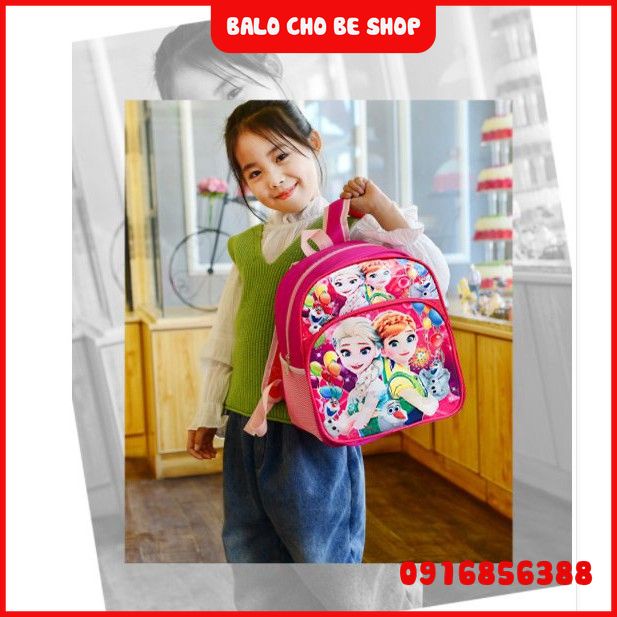 Balo cho bé mầm non, mẫu giáo từ 1-6 tuổi họa tiết siêu nhân và công chúa chống thấm nước chất liệu an toàn cho bé